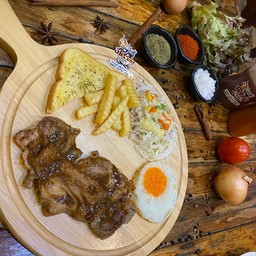 สเต็กไก่พริกไทยดำ