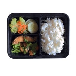 ข้าว+ปลากระพงผัดคื่นไช่