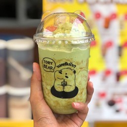 หมีชาเขียวนม