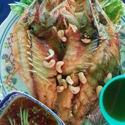 ปลากระพงทอดน้ำปลา