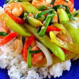 ผัดพริกราดข้าว