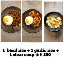 2 ข้าว + 1 แกงจืดเต้าหู้หมูสับ