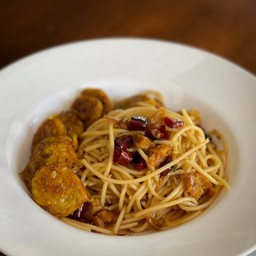 สปาเก็ตตี้ไส้อั่วพริกแห้ง