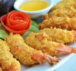 กุ้งชุปแป้งทอด