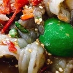 ตำเกาเหลากุ้งสด