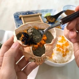ข้าว+มันปูย่างในกระดอง