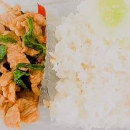 ข้าวกะเพราหมูชิ้น