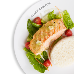 ข้าวยำปลาแซลมอนย่าง