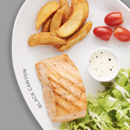 สเต็กแซลมอนไวน์ครีมซอส