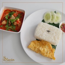 ข้าว+ต้มยำทะเล+ไข่เจียว
