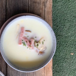 ซุปครีมแฮมเห็ด