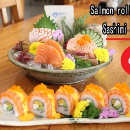ซาชิมิ 3 buddy + แซลมอนโรลซอสซีส
