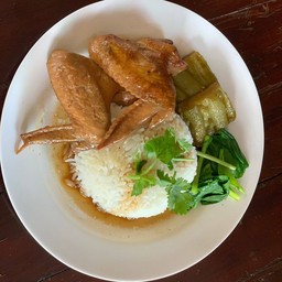 ข้าวหน้าไก่ (ปีกไก่ล้วน)