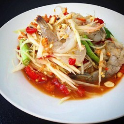 ตำกุ้งสด