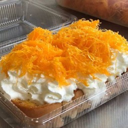 ปังปิ้งเนย วิปครีม+ฝอยทอง