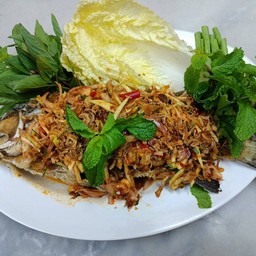 ปลากระพงลุยสวน