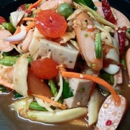 ตำไส้กรอก