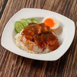 ข้าวหมูกรอบ จานเดี่ยว