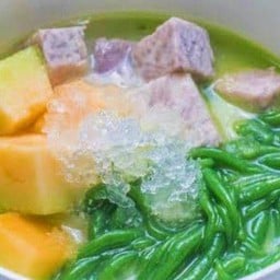 ลอดช่องเผือกแตงไทยน้ำกะทิ