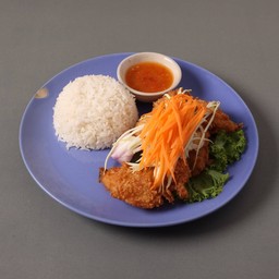 ข้าวปลากะพงยำมะม่วง