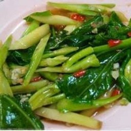 คะน้าน้ำมันหอยพร้อมข้าว