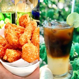 กล้วยทอด คู่หู อเมริกาโน่น้ำผึ้งมะนาวเย็น