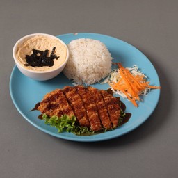 ข้าวหมูทอดไข่ตุ๋น