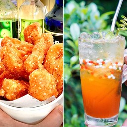 กล้วยทอด คู่โซดาชาเสาวรส