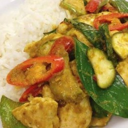 ข้าวเขียวหวานไก่(แห้ง)