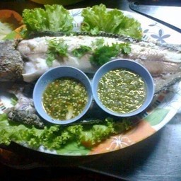 ปลาช่อนเผาเกลือสมุนไพร