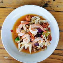 ตำกุ้งสด