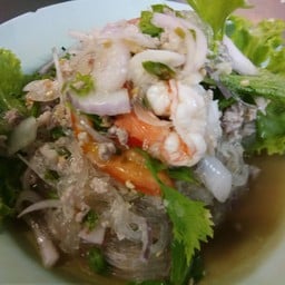 ยำวุ้นเส้นหมูสับ+กุ้ง