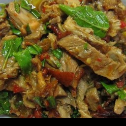 กะเพราเป็ดราดข้าว