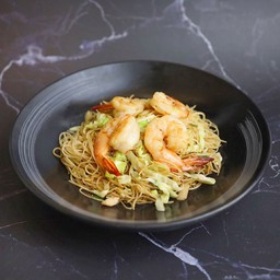 ผัดหมี่ฮ่องกงกุ้งทะเลอันดามัน