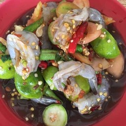 ตำเหลากุ้งสด