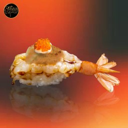 ข้าวปั้นกุ้งอาร์เจนติน่า ท็อป ซอสฟัวกราส์