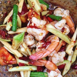 ตำกุ้งสุก