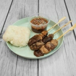 เนื้อย่างโคขุนชุดเล็ก+ข้าวเหนียว