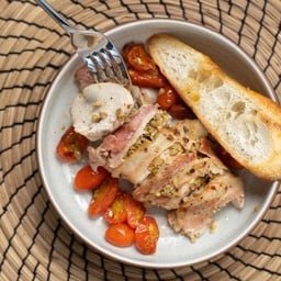 ไก่อบเบคอน