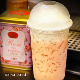 ชากุหลาบลาเต้