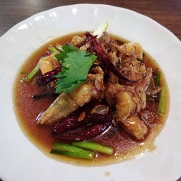 กุ้งราดซอสมะขาม