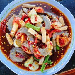 ตำไหลบัวกุ้งสด