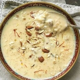 Kheer - Sweet creamy rice pudding with almond and cashew