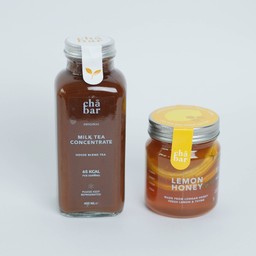 ชาดำเข้มข้น + ฮันนี่เลม่อน