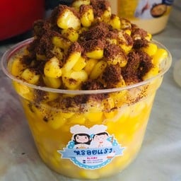 ข้าวโพดคลุกเนยโรยผงโอวัลติน