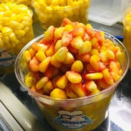 ข้าวโพดคลุกเนยราดซอสสตอเบอรี่