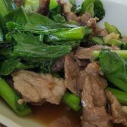 คะน้าเนื้อนำมันหอย