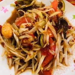 ตำปูปลาร้า  (ไม่มีแยกเครื่อง)