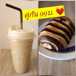 เอสเปรสโซ่ปั่น แก้วใหญ่ คู่แปงโอบราวนี่