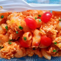 มักกะโรนีผัดซอสมะเขือเทศ (หมูสับ)